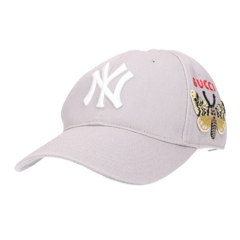 グッチ GUCCI サイズ:57-61cm NYヤンキース バタフライ刺繍ベースボール帽子 中古 BS99