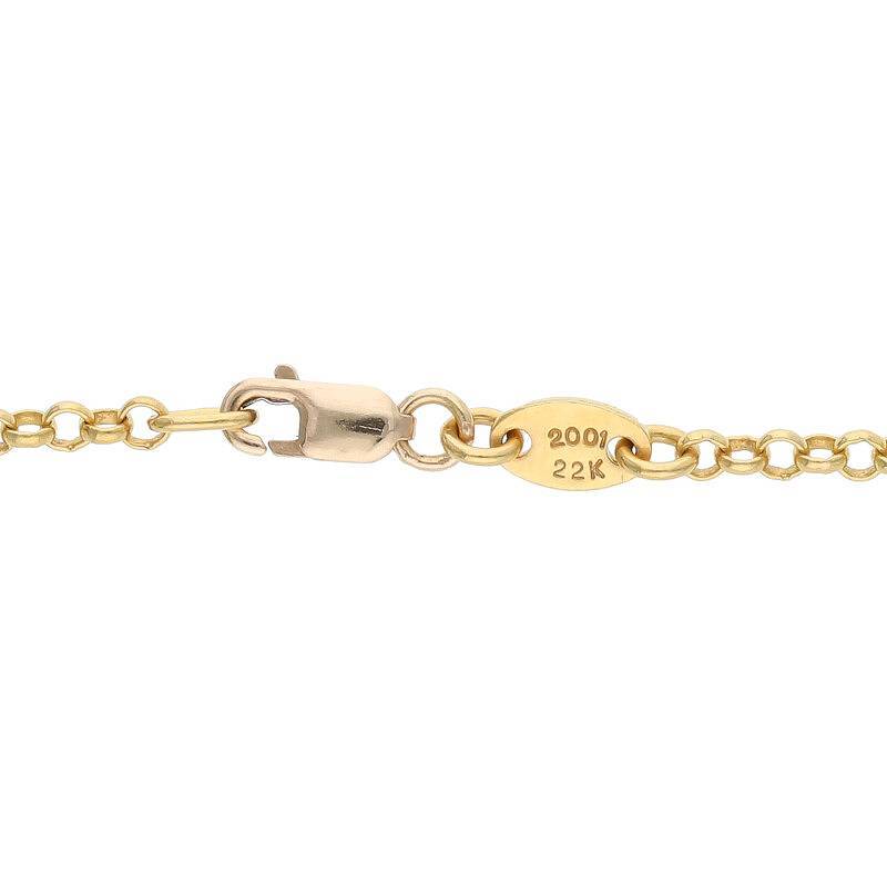 クロムハーツ Chrome Hearts 22K NECKCHAIN R18/ロールチェーン18inch サイズ:18inch ゴールドネックレス 中古 NO05_画像4