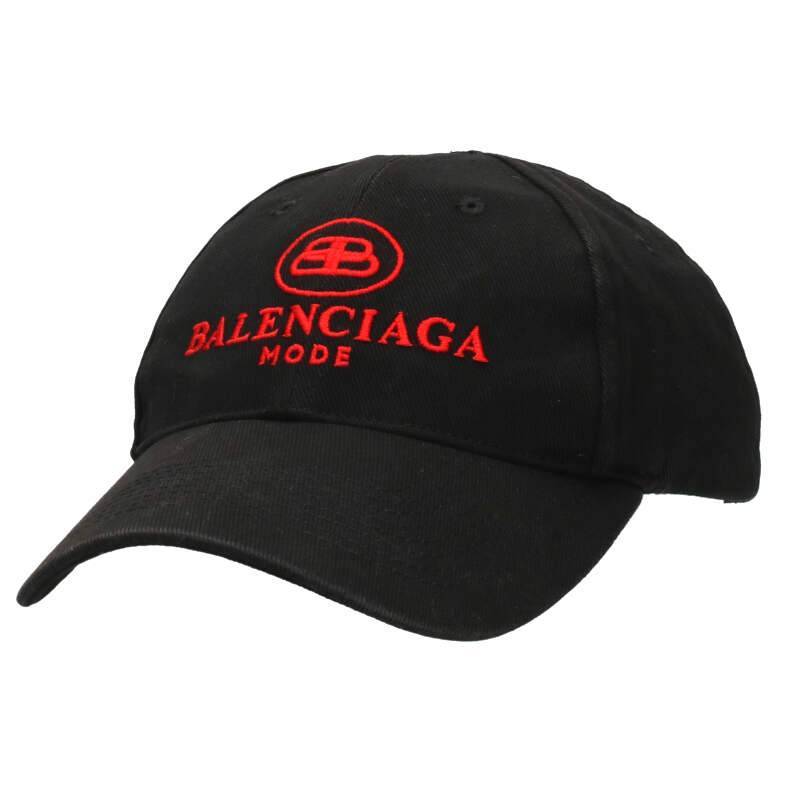 バレンシアガ BALENCIAGA サイズ:L BB MODEロゴ刺繍ベースボールキャップ帽子 中古 OM10