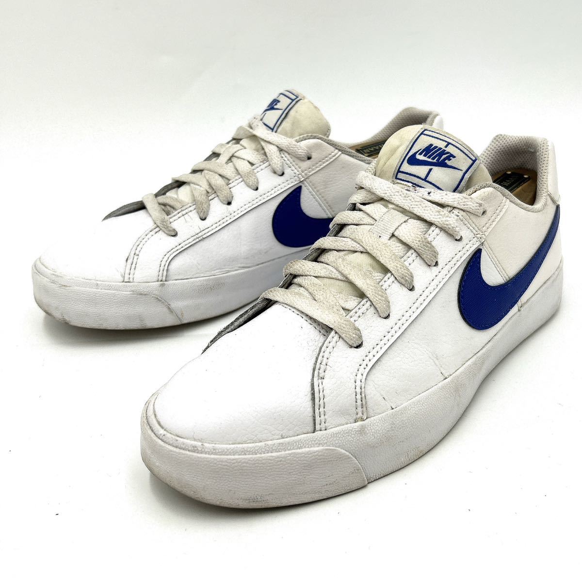 I @ 21年製 '人気モデル'『NIKE ナイキ』COURT ROYALE AC コートロイヤル LETHER ローカット スニーカー 27cm メンズ シューズ BQ4222-104_画像1