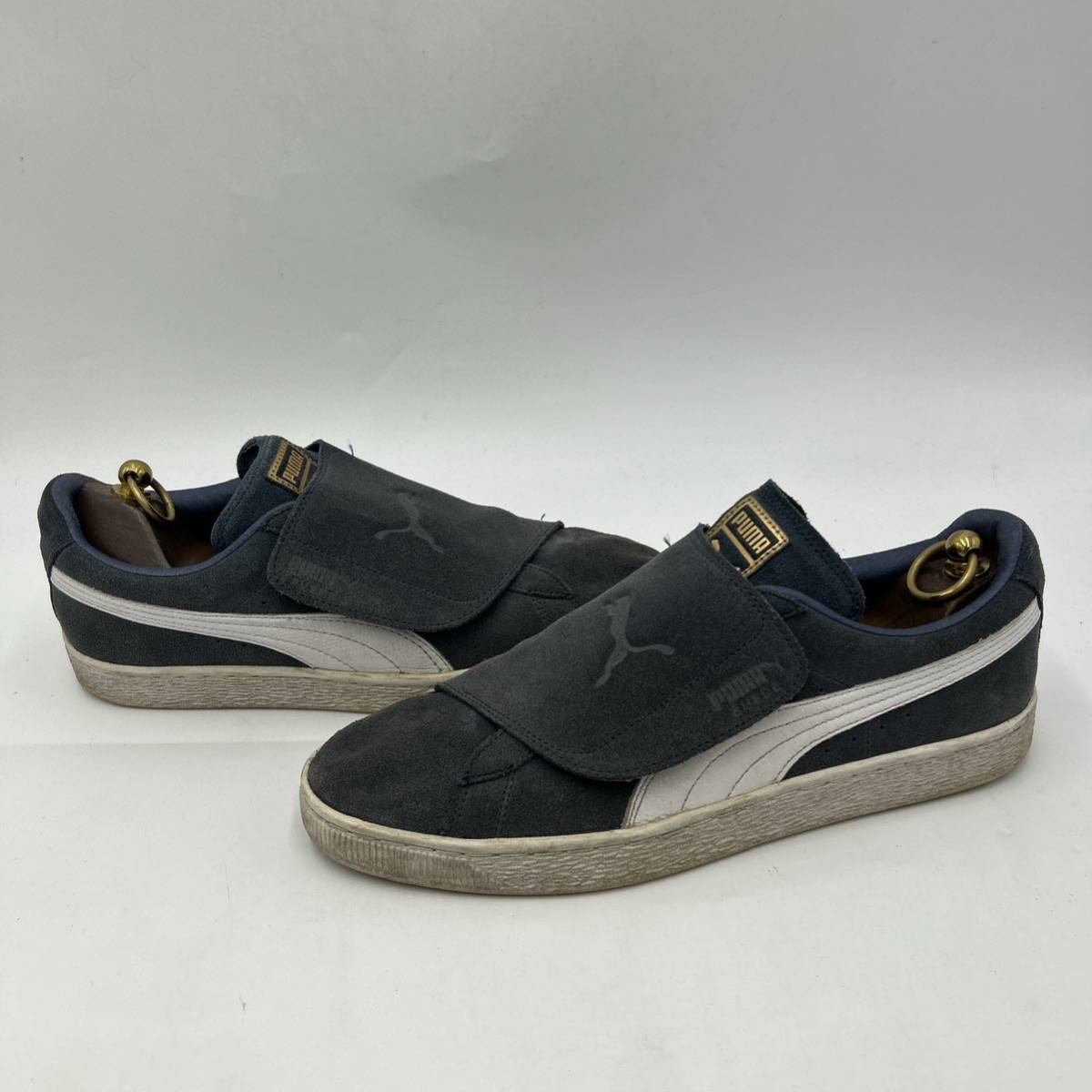 H @ 17年製 '大きいサイズ'『PUMA プーマ』SUEDE WRAP スウェードラップ LETHER ローカット スニーカー 29cm メンズ 靴 シューズ 363653 02_画像3