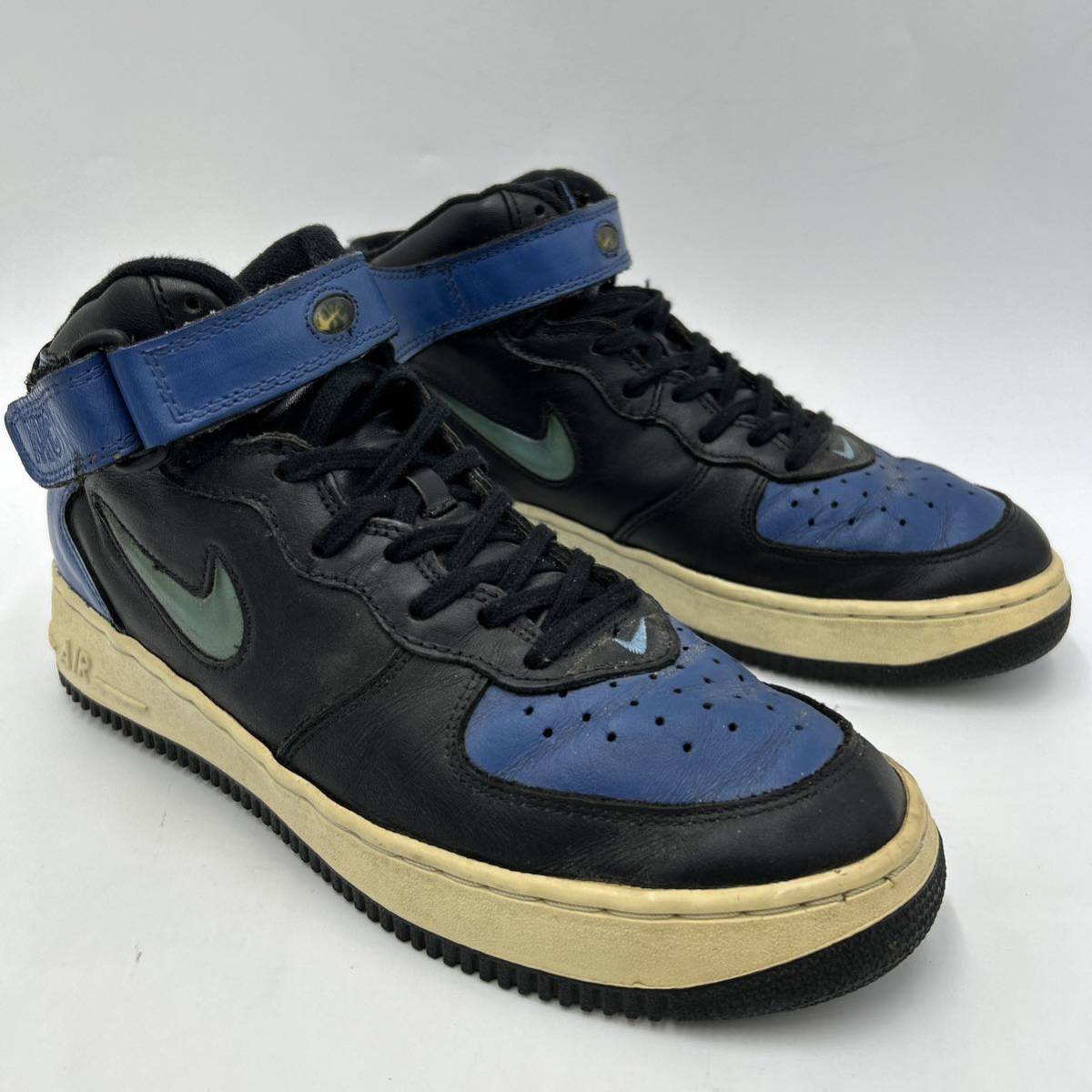 B @ 希少!! 入手困難 'ビンテージ'『NIKE ナイキ』AIR FORCE 1 MID SC エアフォース1 ベルクロ付き ハイカット スニーカー 27cm 630125 042_画像2