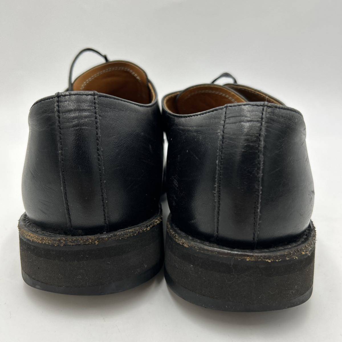 D @ 日本製 '履き心地抜群'『REGAL リーガル』本革 LETHER ビジネスシューズ 革靴 24.5cm 紳士靴 ストレートチップ 内羽根式 BLACK 黒系_画像5