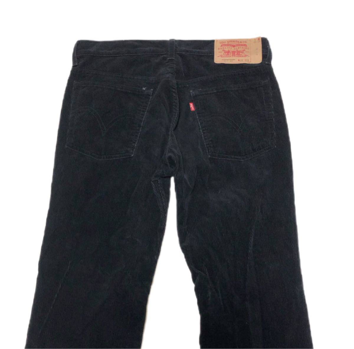 9471《Levi's リーバイス》517-40 ブーツカット コーデュロイ パンツ ブラック W32L33_画像5