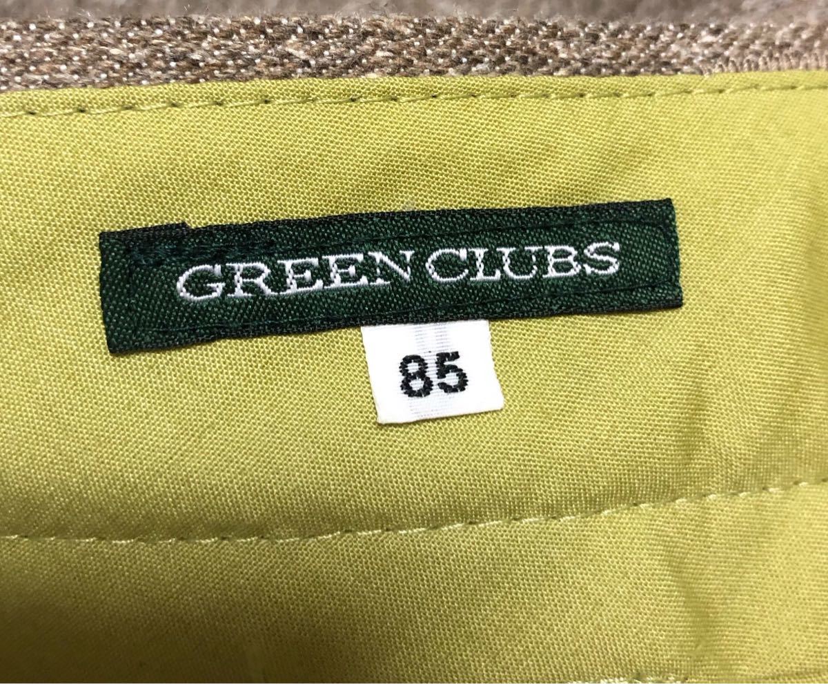 9355《GREENCLUBS グリーンクラブ》ネップ地 ストレッチ素材 パンツ グレージュ系 85_画像7