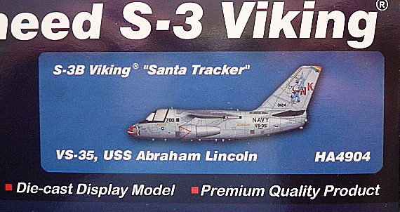 HOBBYMASTER ホビーマスター 1/72 Lockheed S-3 Viking "Santa Tracker" VS-35,USS Abraham Lincoln サンタ トラッカー_画像2