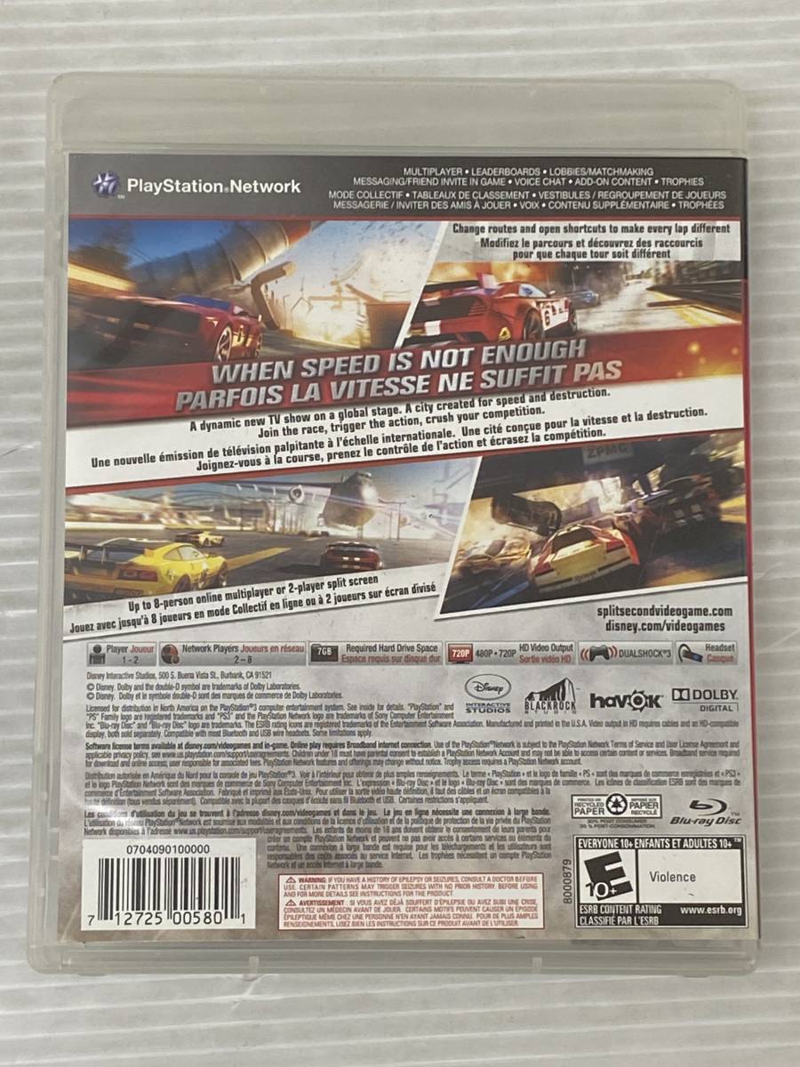 【北米版】 PS3ソフト SPLIT/SECOND [PlayStation 3] 中古品 syps3063635_画像2