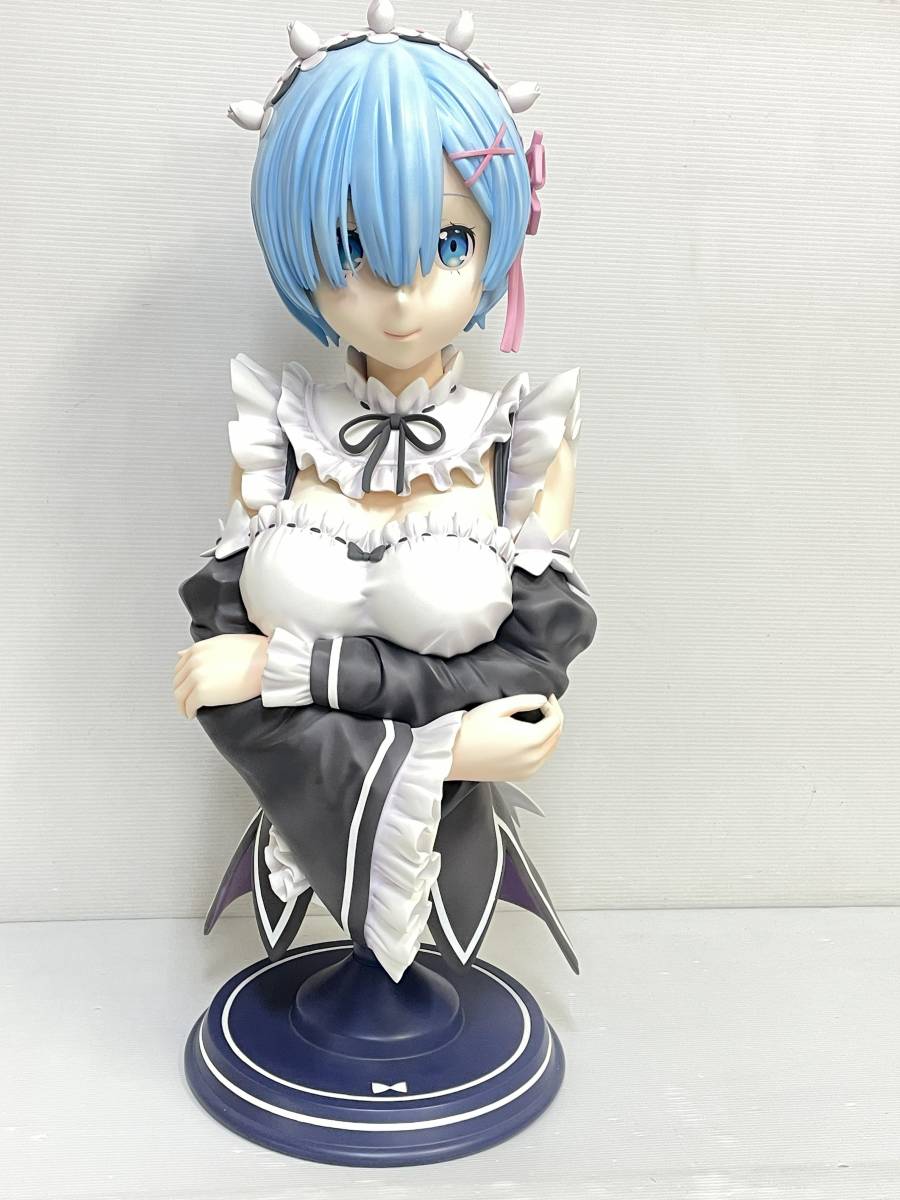 【2個口発送】 Re:ゼロから始める異世界生活 レム 1/1 胸像フィギュア フリュー F:NEX リゼロ 中古品 sybfig064390_画像1