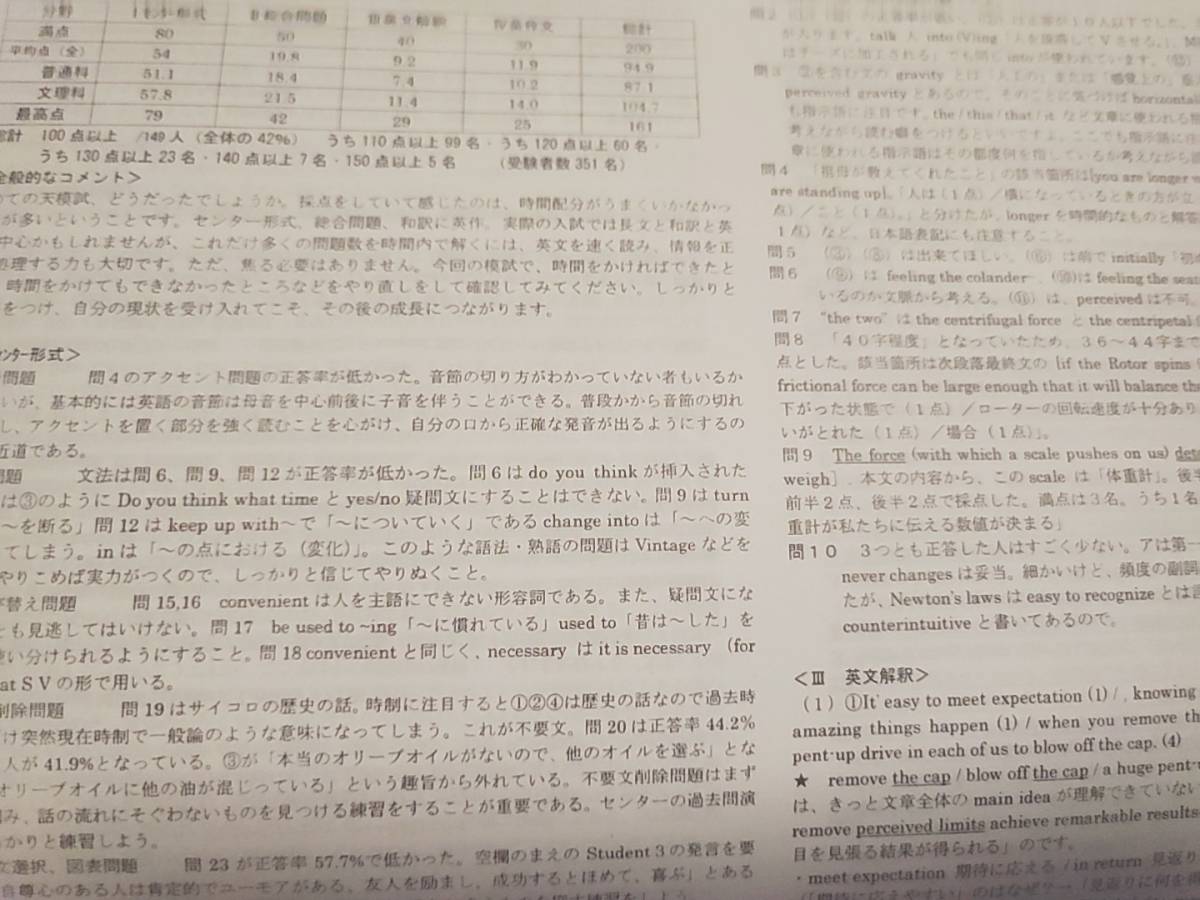 天王寺高校 天模試 教材集 二年度分 フルセット 数学・英語 天王寺高校 天模試 教材集 二年度分 フルセット 数学・英語