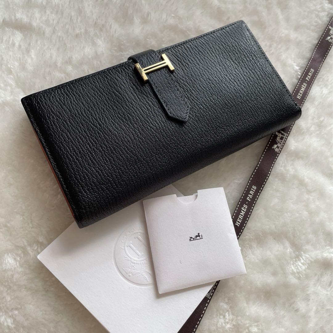 極上美品】 877 HERMES エルメス ベアンスフレ 2つ折り長財布|Yahoo