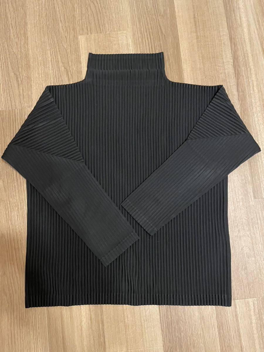 【最終値下・完売希少】イッセイミヤケ ISSEY MIYAKE プリーツプリーズ トップス PLEATS メンズ 男性 タートルネック 2 M、Lサイズ相当