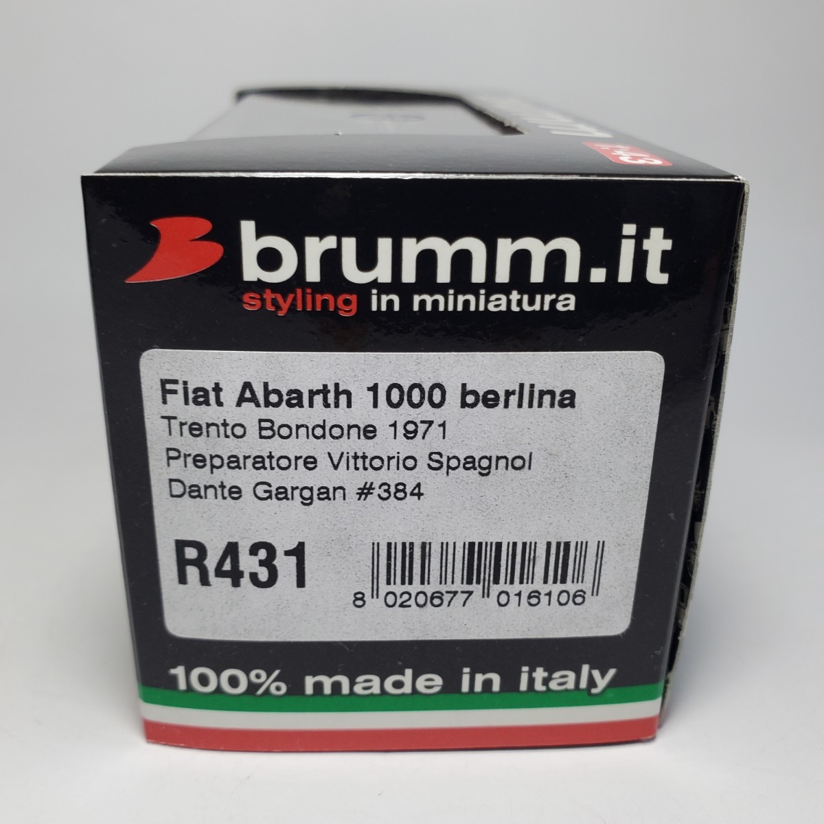 brumm 1/43 R431「FIAT ABARTH 1000 berlina 1971」 ブルム イタリア製 新品未使用 554_画像9