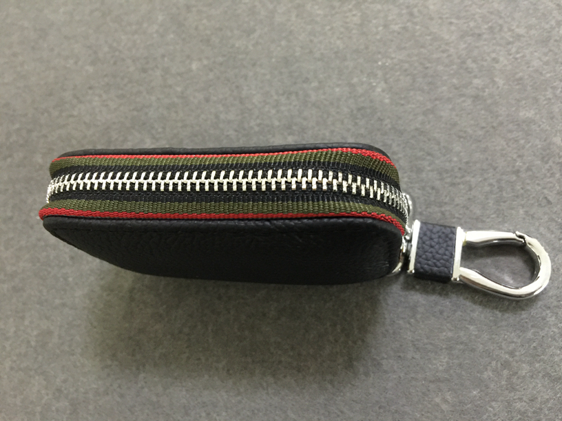  Peugeot PEUGEOT key case smart key round fastener light weight black shrink leather key case key storage 