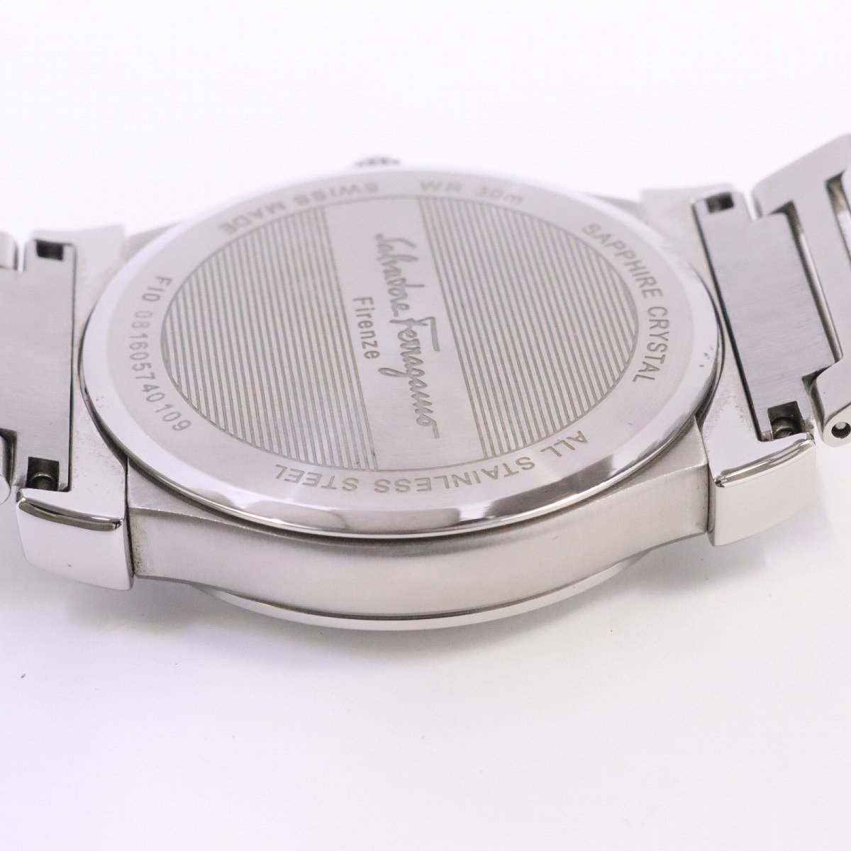 フェラガモ クォーツ メンズ 腕時計 シルバー文字盤 純正SSベルト F10990014【いおき質店】_画像8