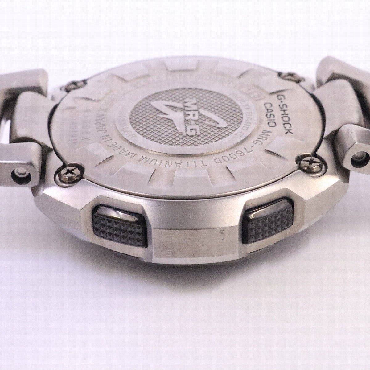  Casio G-SHOCK MR-G solar radio wave hole teji model men's wristwatch titanium grey face MRG-7600D-1BJF[... pawnshop ]