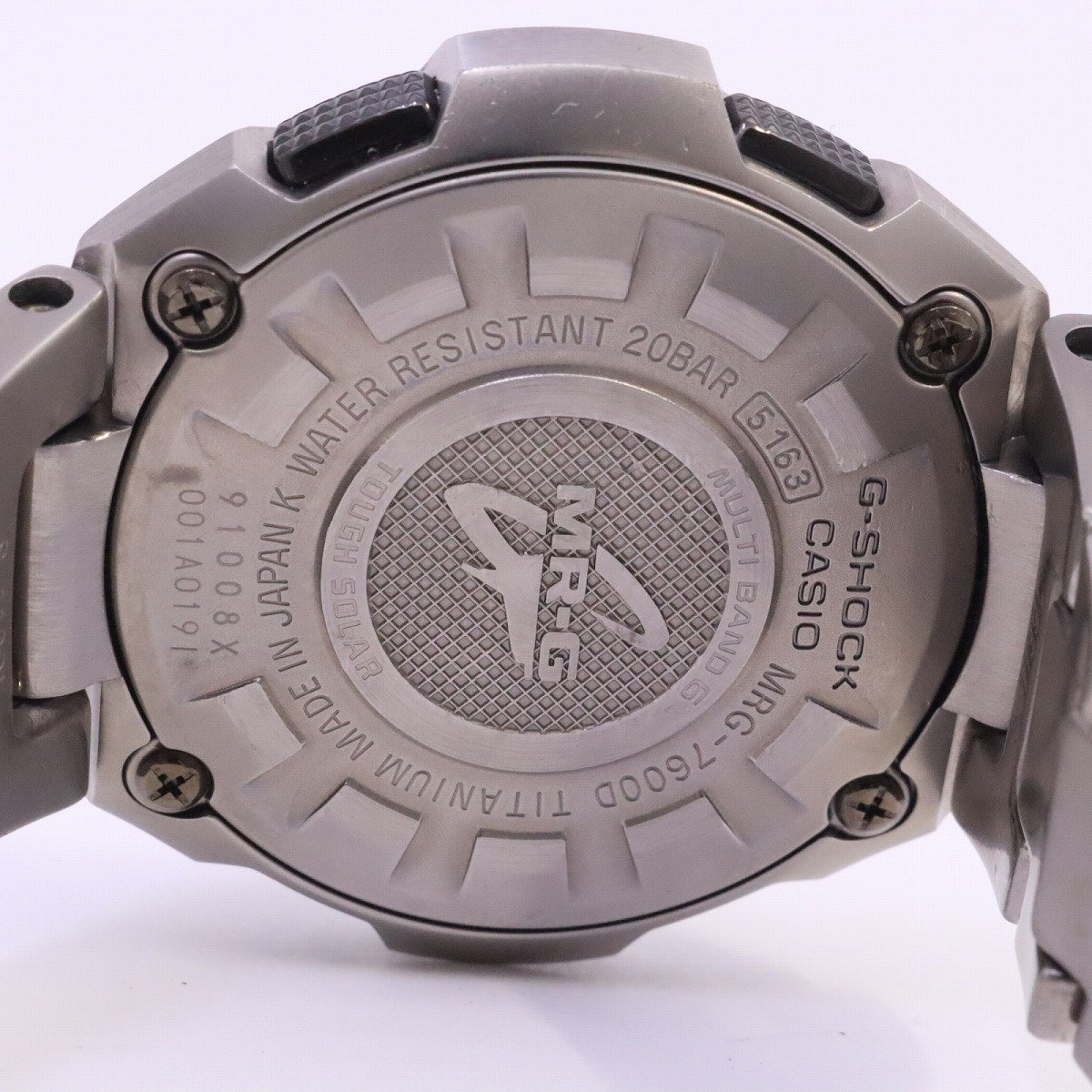  Casio G-SHOCK MR-G solar radio wave hole teji model men's wristwatch titanium grey face MRG-7600D-1BJF[... pawnshop ]