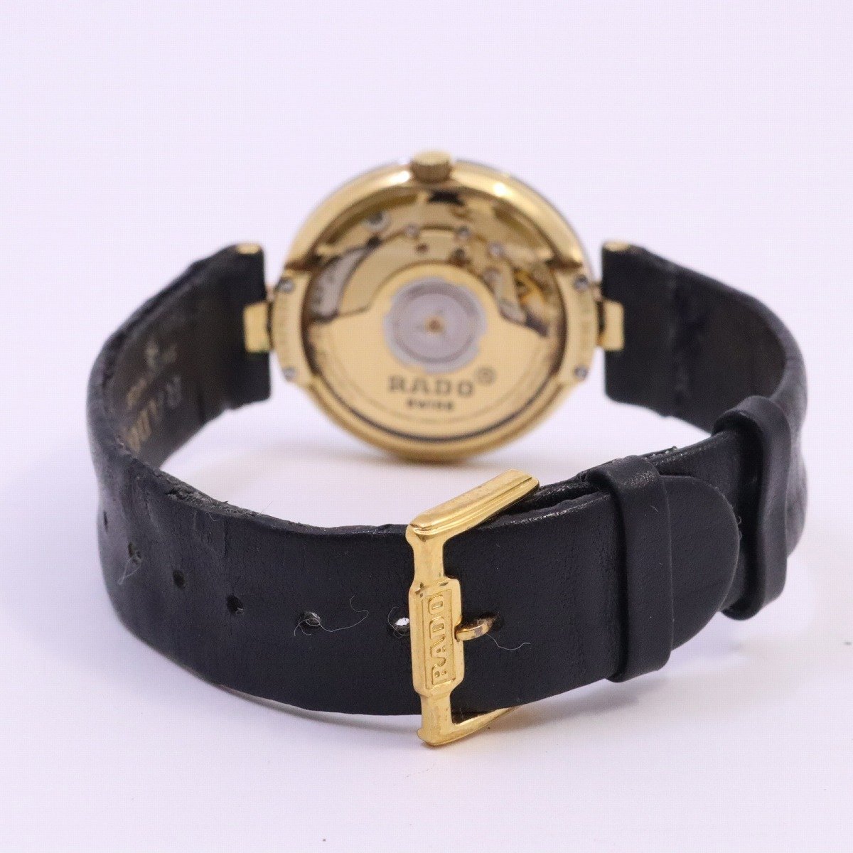 ラドー クポール 自動巻き メンズ 腕時計 黒文字盤 純正革ベルト 629.3636.2【いおき質店】_画像3
