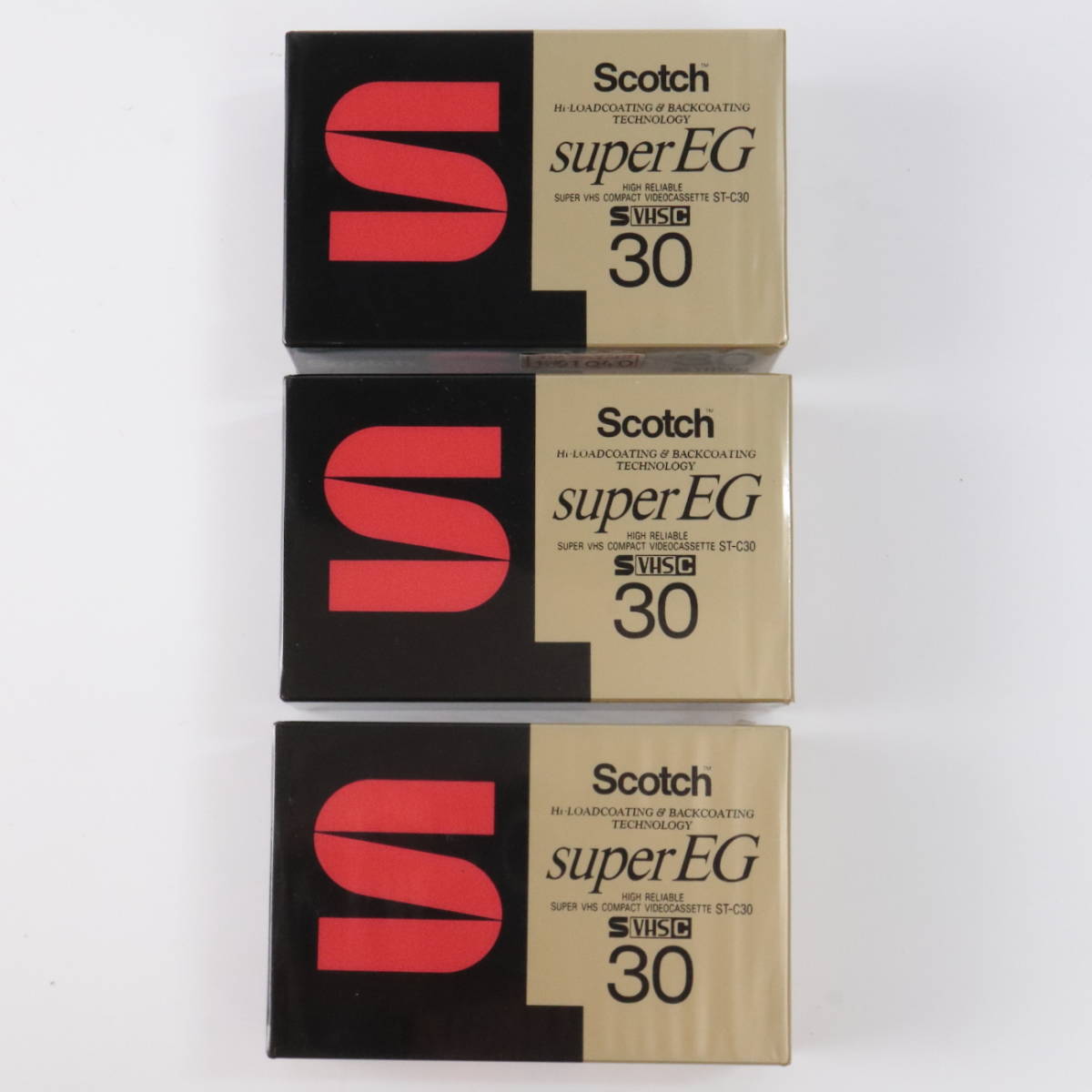 ◆◇Scotch 3M スコッチ VHS ビデオテープ superEG 30 3本 未開封 ST-30 SUE◇◆_画像1