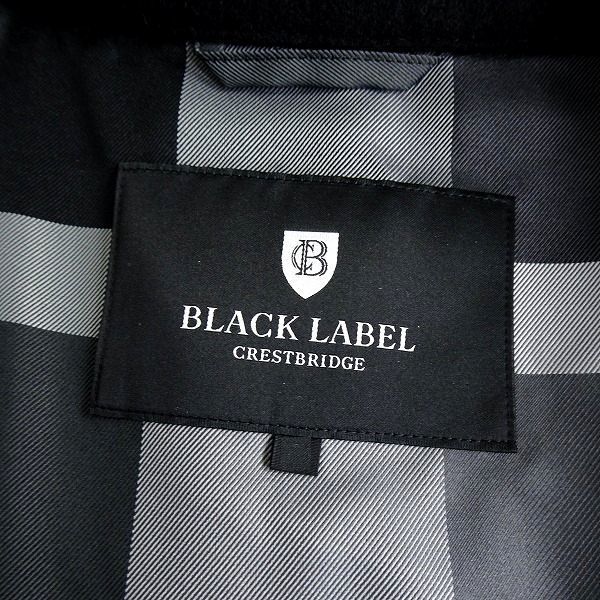 BLACK LABEL CRESTBRIDGE ブラックレーベル 新品 最旬 上質ウールメルトン 無地 シングルコート ビジネスコート 661 09 L ▲150▼bus8684b_画像7