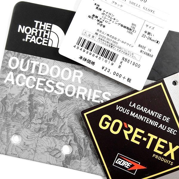 THE NORTH FACE ノースフェイス 定2.5万 防水×透湿 GORE-TEX 山羊 ショート丈 アウターシェルグローブ 手袋 NN61900 K M ▲045▼bus9133c_画像6