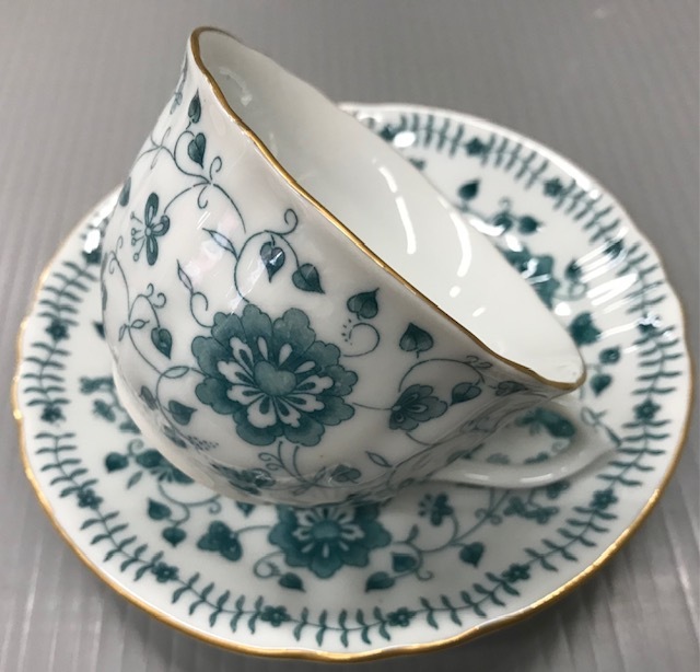 あ//J6408【廃盤品・未使用・長期保管品】 NARUMI 鳴海　Blue Cathay カップ＆ソーサー　6客セット　8950_画像3