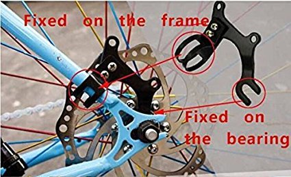 mtb rear disk brake adaptor mount Kid 22mm rear disk brake pedestal . not bicycle frame . disk brake installation 