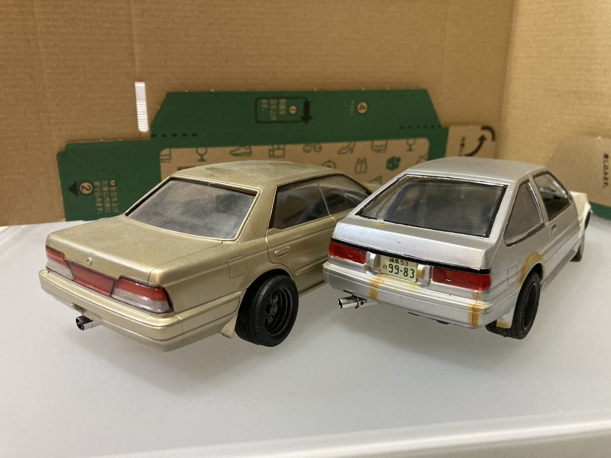 1/24 プラモデル フジミ　ローレル　AE86 レビン　2台セット　ジャンク　カスタム　ドリフト_画像2