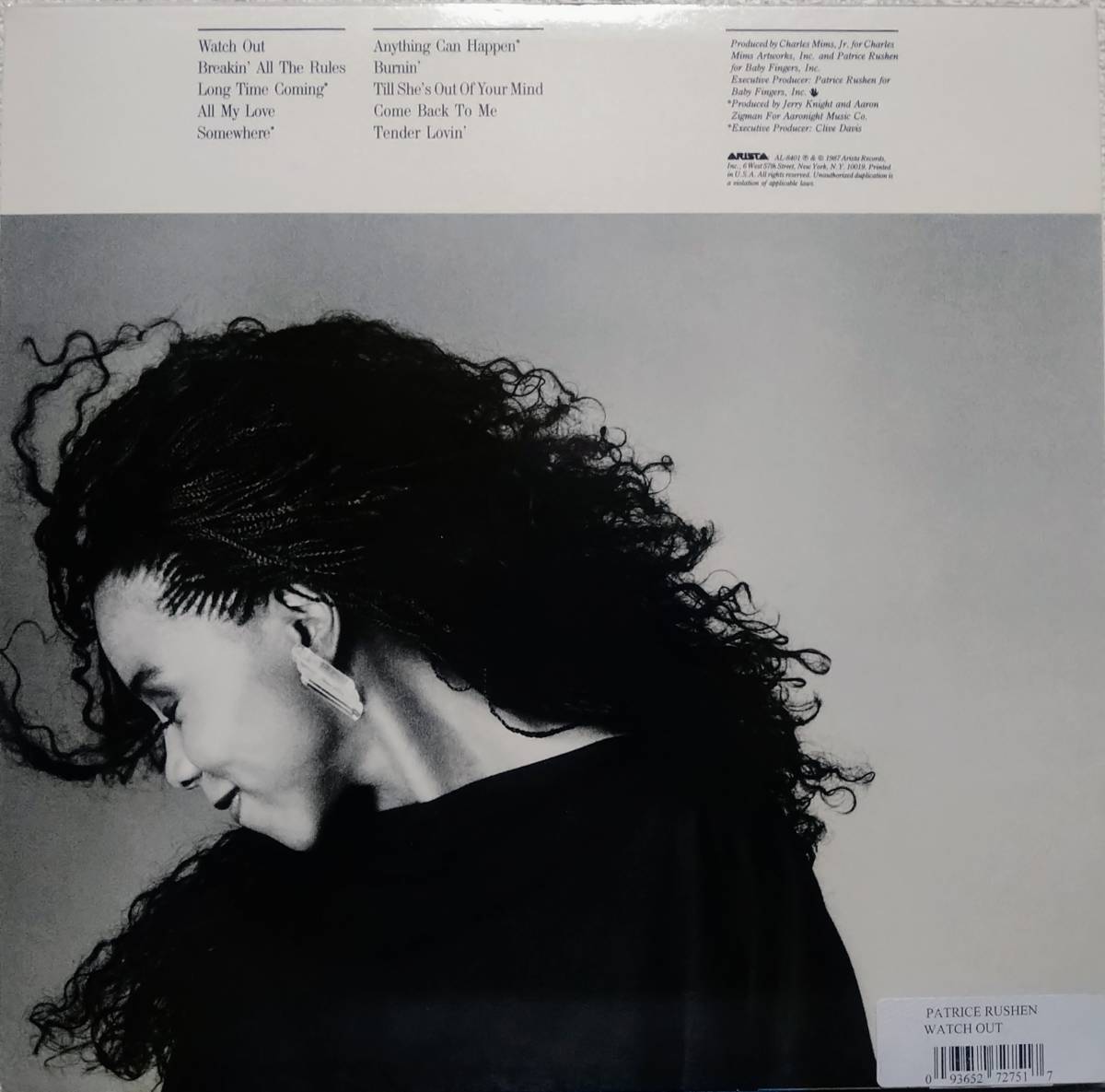 【LP Soul】Patrice Rushen「Watch Out!」オリジナル US盤_裏ジャケット