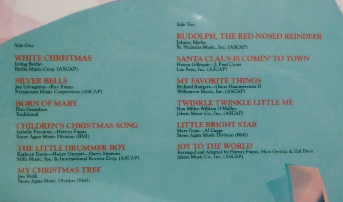 【X’mas】【LP Soul】Diana Ross & The Supremes「Merry Christmas」オリジナル US盤 シュリンク付！_収録内容