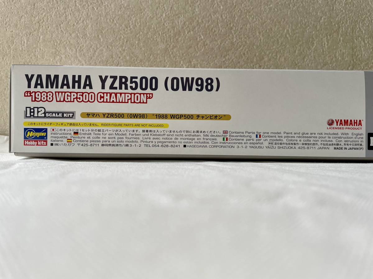  Hasegawa 1/12 Yamaha YZR500 (OW98) 1988WGP500 Champion нераспечатанный 