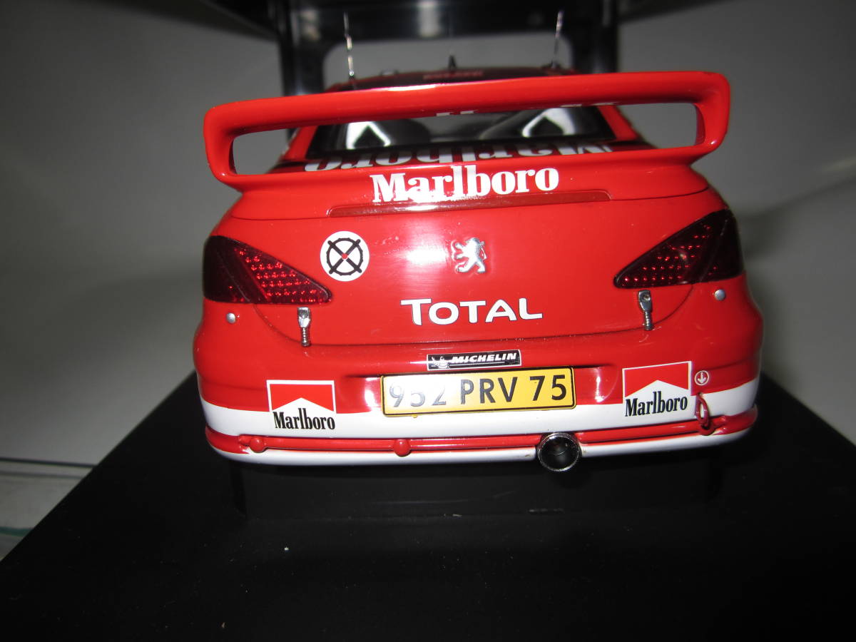 即決 オートアート 1/18 プジョー 307 WRC 2004年モンテカルロ改 ラリー・ジャパン №5 マーカス・グロンホルム車 マルボロ仕様の画像6