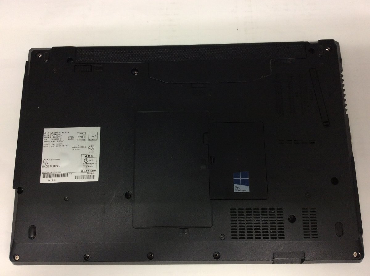 ジャンク/ FUJITSU FMVA12010 LIFEBOOK A576/N Intel Celeron 3855U メモリ4.1GB ストレージ無し 【G15549】の画像6