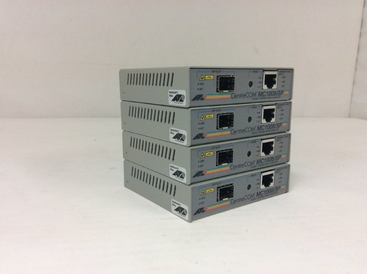 4台セット Allied Telesis ギガビットイーサネット変換用 メディアコンバーター CentreCOM MC1008 /SP_写真は使いまわしております