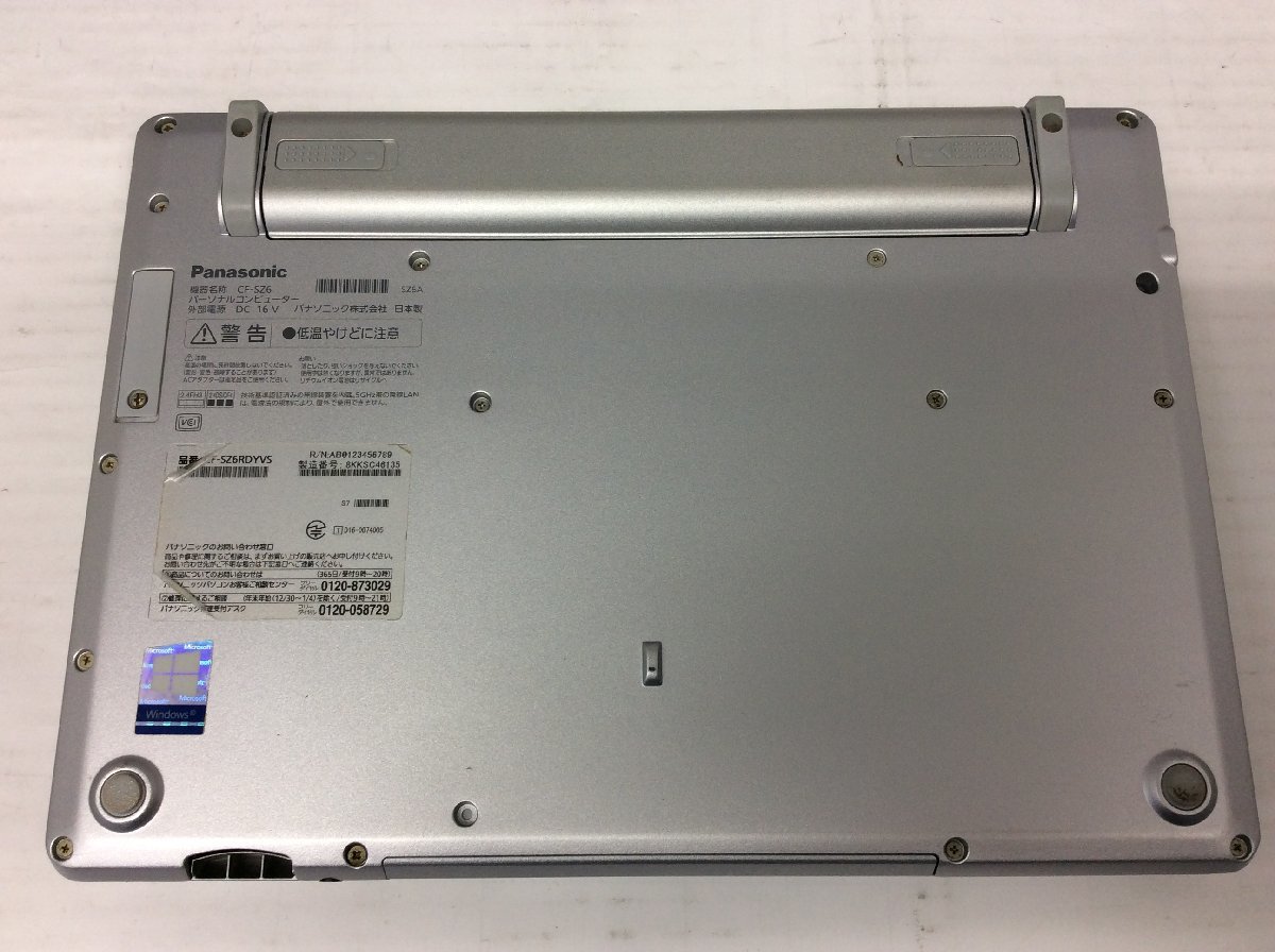 ジャンク/ Panasonic CF-SZ6RDYVS Intel Core i5-7300U メモリ8.19GB SSD256.06GB 【G16294】_画像6