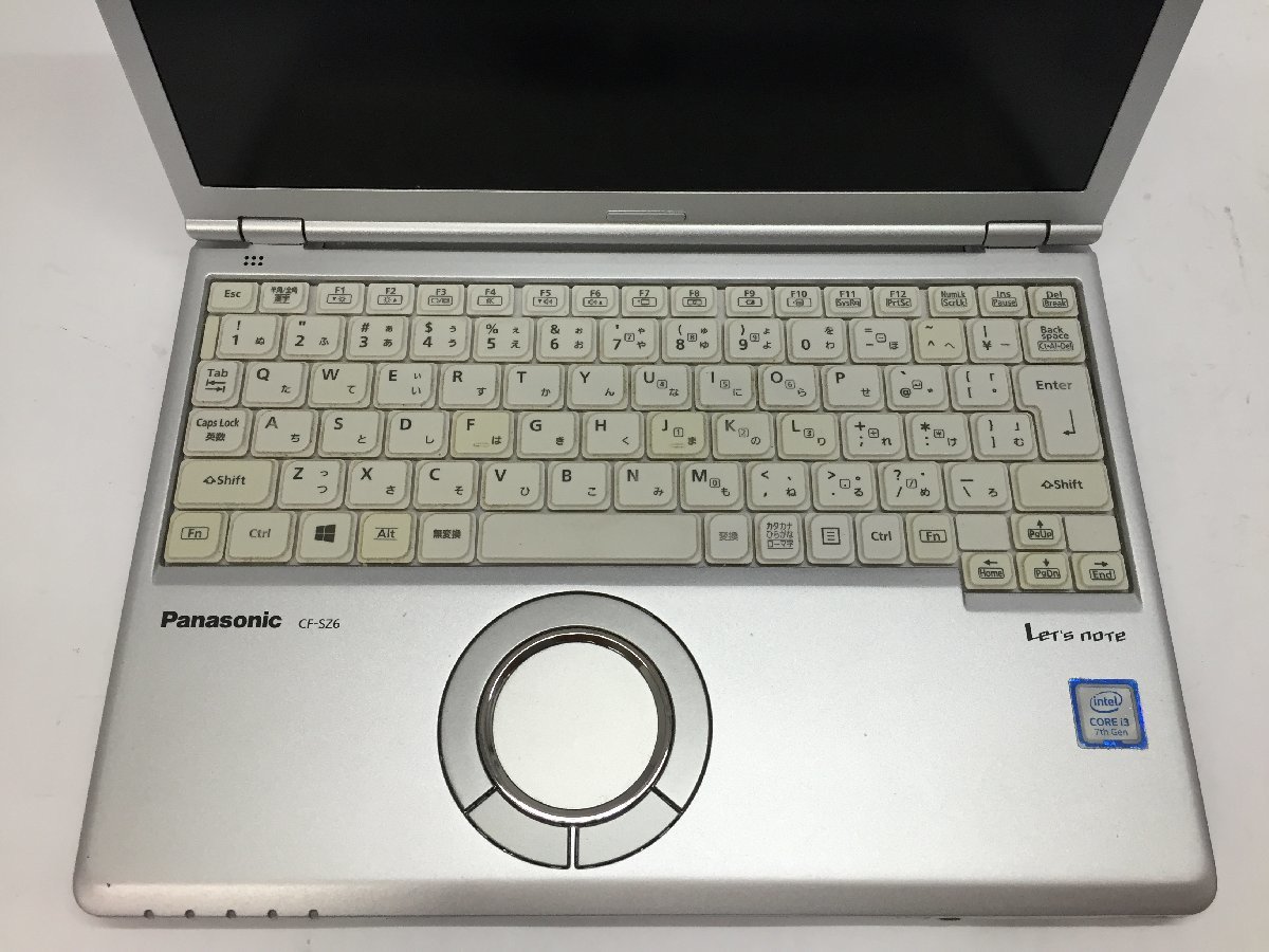 ジャンク/ Panasonic CF-SZ6ADYVS Intel Core i3-7100U メモリ8.19GB SSD256.06GB 【G15365】_キーボードに黄ばみがあります