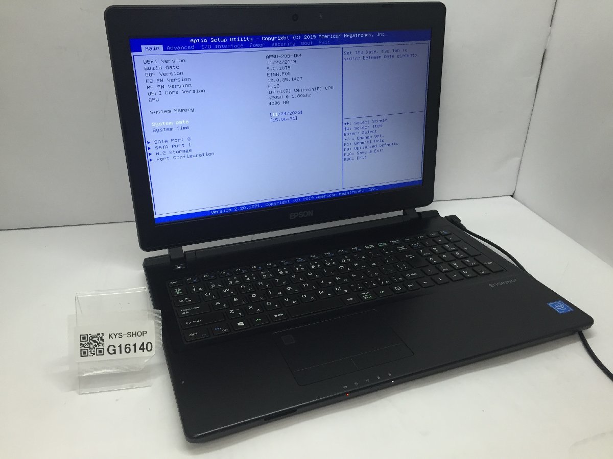 ジャンク/ EPSON Endeavor NJ4300E Intel Celeron 4205U メモリ4.1GB HDD500.1GB 【G16140】_画像1