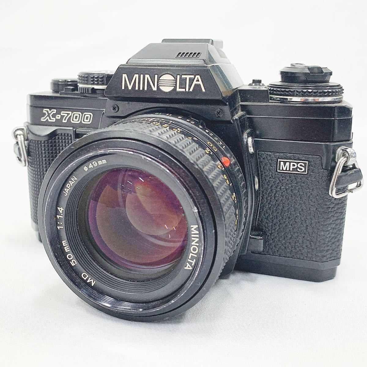 MINOLTA ミノルタ X-700 レンズ:MD 50mm 1:1.4 一眼レフフィルムカメラ マニュアルフォーカス ケース付き _画像2