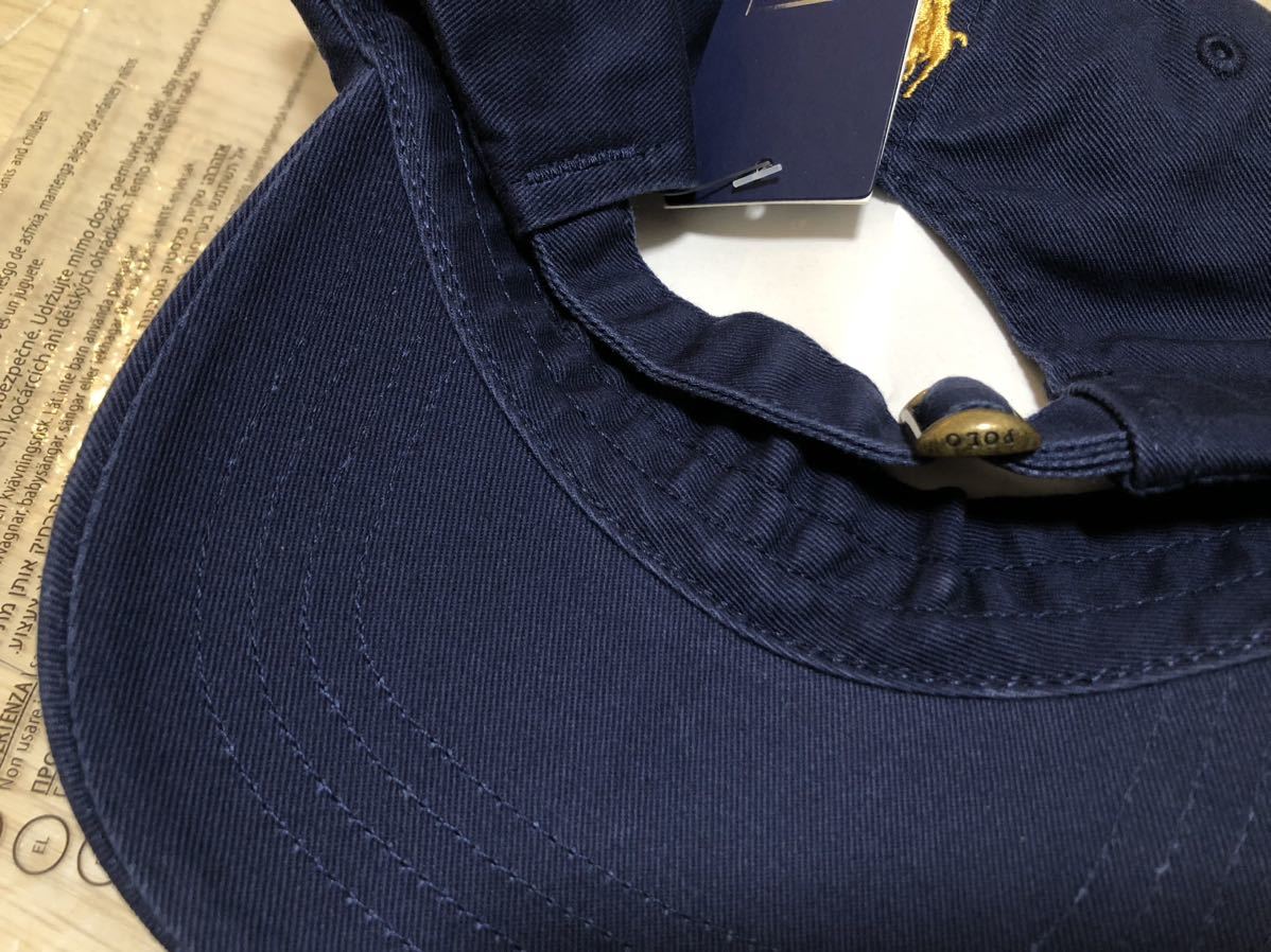 新品未使用 POLO RALPH LAUREN for BEAMS 22AW Navy and Gold Logo Collection CAP NAVY ポロラルフローレン ビームス 別注 キャップ_画像5