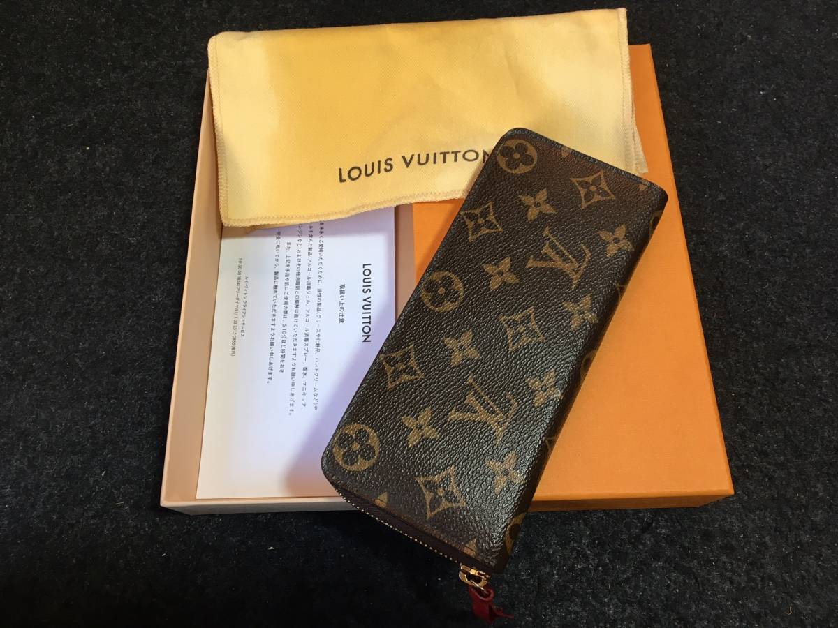 １円【新品同様】ルイヴィトン 財布 LOUIS VUITTON モノグラム ポルトフォイユ・クレマンス M60742 長財布 _画像1