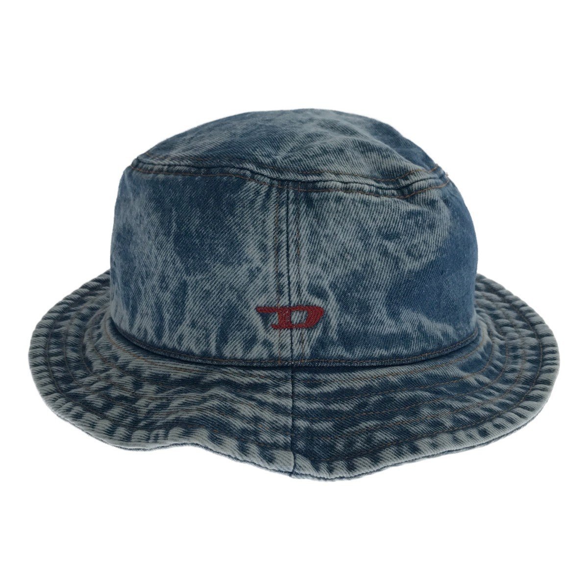 DIESEL ディーゼル 【men752D】 C-LIB-FISHER デニムバケットハット 帽子 メンズ ブルー Size:2 美品 HC