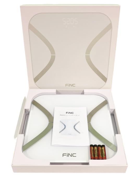 FiNC フィンク SmartScale スマホ連動 体組成計 自動記録 Bluetooth 薄型 高性能体重計 体重 BMI 内臓脂肪 体脂肪 年齢 基礎代謝 皮下脂肪の画像6