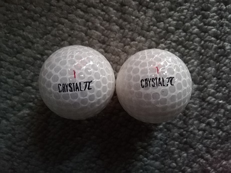 クリスタルゴルフボール２球セット_画像1
