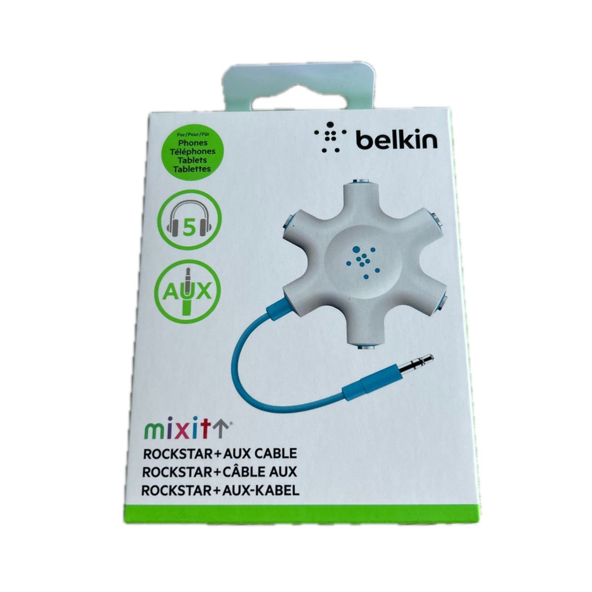 Belkin マルチイヤホンスプリッター イヤホン分配分岐 RockStar ブルー F8Z274btBLU-A