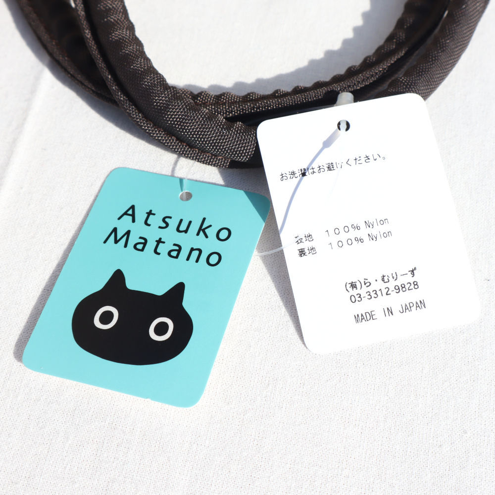 アツコマタノ　日本製　マタノアツコ Atsuko Matano 刺繍マチ付トート ぬくぬく　黒猫/ソファー　イエロー_画像7