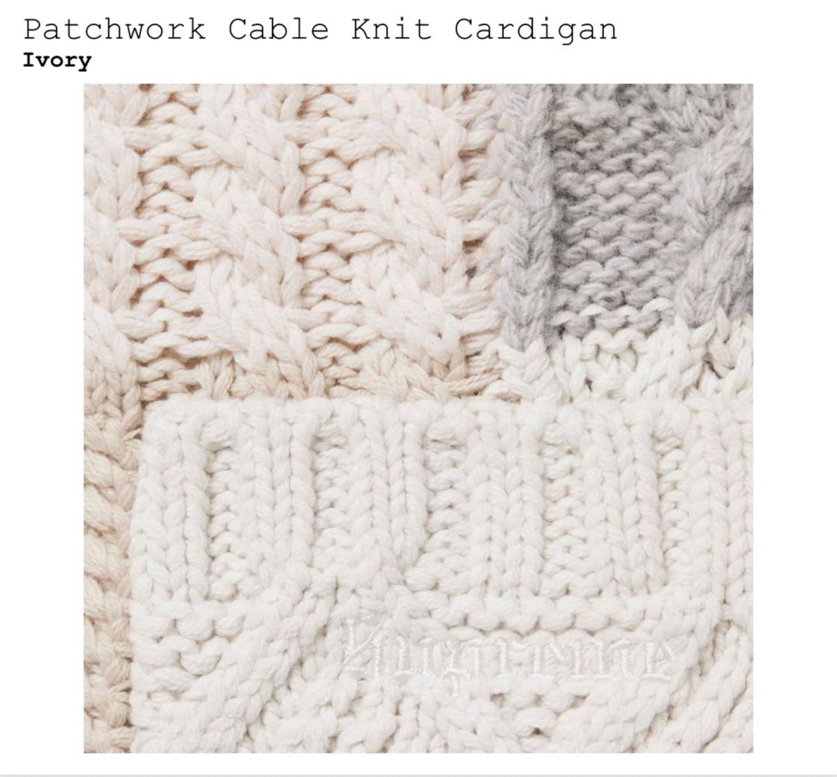 Supreme Patchwork Cable Knit Cardigan シュプリーム パッチ Supreme Patchwork Cable Knit Cardigan シュプリーム パッチ