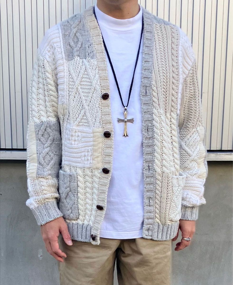 Supreme Patchwork Cable Knit Cardigan シュプリーム パッチ Supreme Patchwork Cable Knit Cardigan シュプリーム パッチ