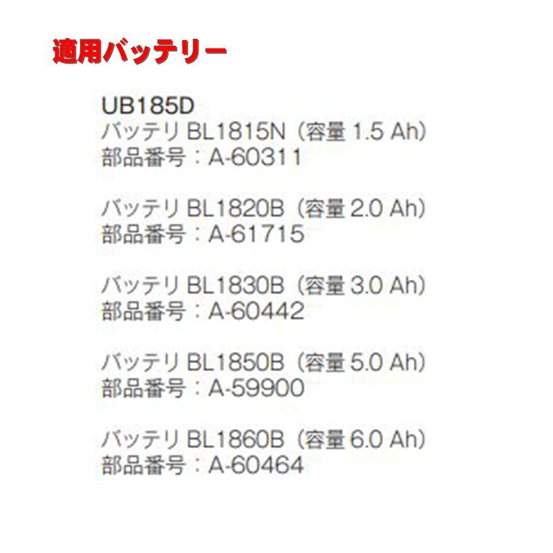 マキタ UB185DZ 充電式ブロワ(集じん機能付き) 18V(※本体のみ・バッテリ・充電器別売) (snow peak社フィール_画像6