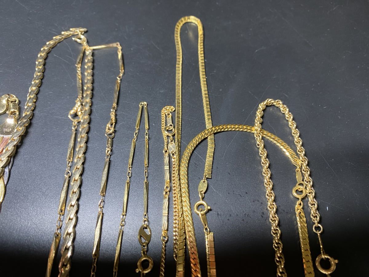 【33】アクセサリー 全て 刻印有 ネックレス ゴールドカラー k18gp など necklace accessory まとめ売り まとめ_画像5