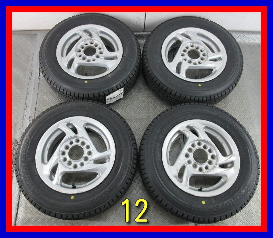 ■中古タイヤホイール■　12インチ 4.5J +42 4H マルチ 100 110 114.3 BRIDGESTONE W300 145/80R12 80/78N LT 冬 ST 激安 送料無料 J978_中古タイヤホイール４本