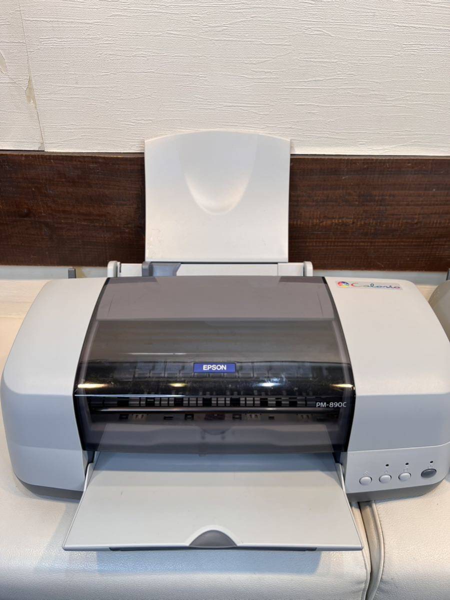 ◇2台セット◇ ◇通電確認OK◇ EPSON エプソン プリンター PM-890C インクジェットプリンター カラリオ 動作未確認　ジャンク　ヘッドあり_画像2